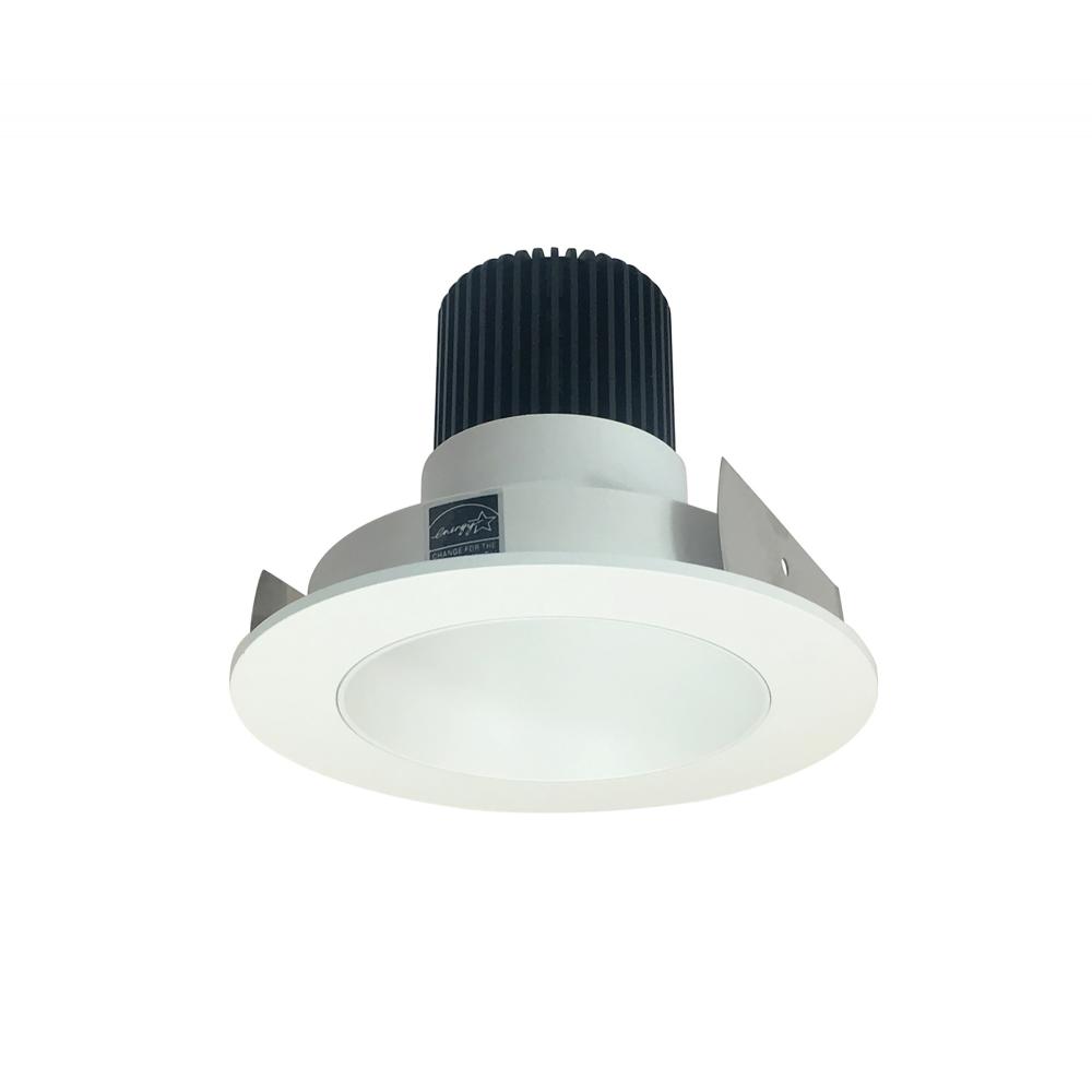 4" Iolite LED Round Reflector, 10-Degree Optic, 850lm / 12W, 3000K, Matte Powder White Reflector