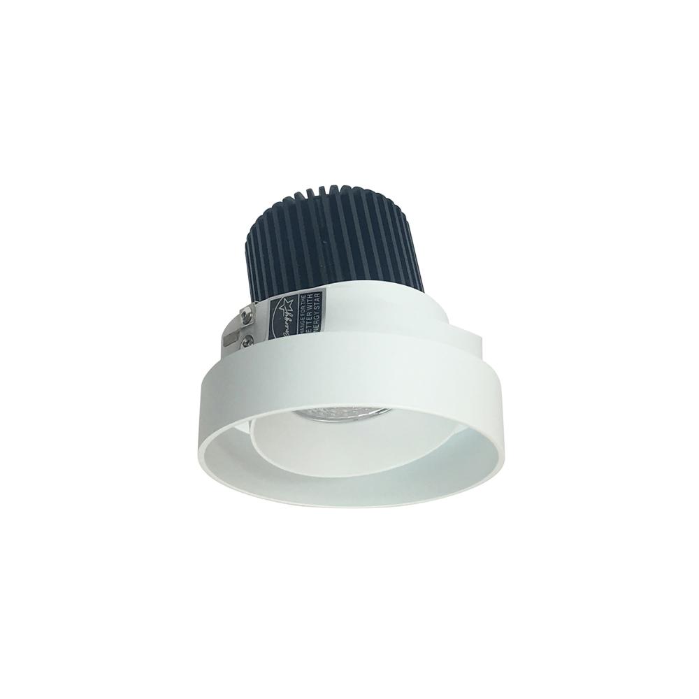 4" Iolite LED Round Trimless Adjustable, 1000lm / 14W, 5000K, Matte Powder White Adjustable /