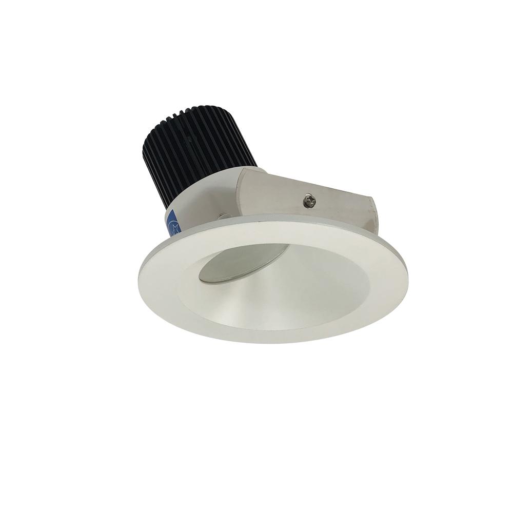 4" Iolite LED Round Wall Wash, 1000lm / 14W, 4000K, Matte Powder White Reflector / Matte Powder