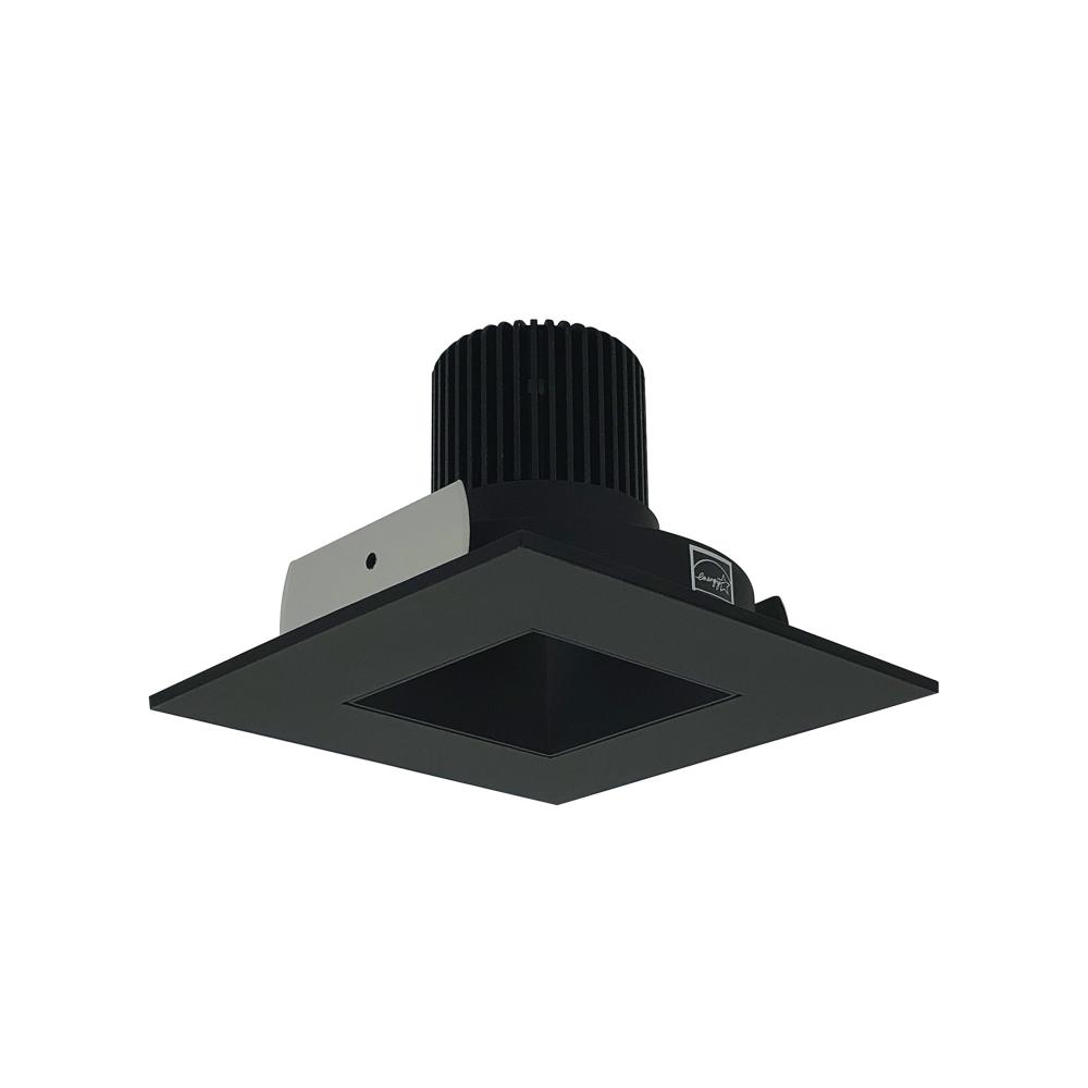 4" Iolite LED Square Reflector with Square Aperture, 10-Degree Optic, 850lm / 12W, 2700K, Black