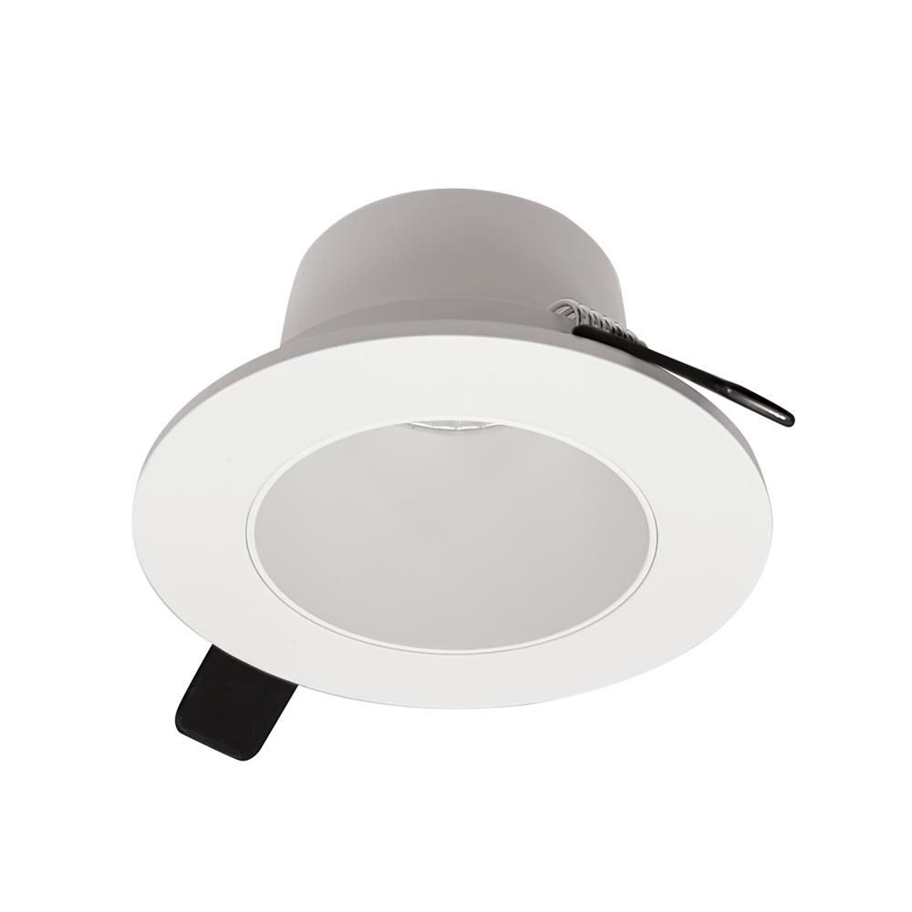 4" Iolite Can-less Round Downlight Trim, White finish