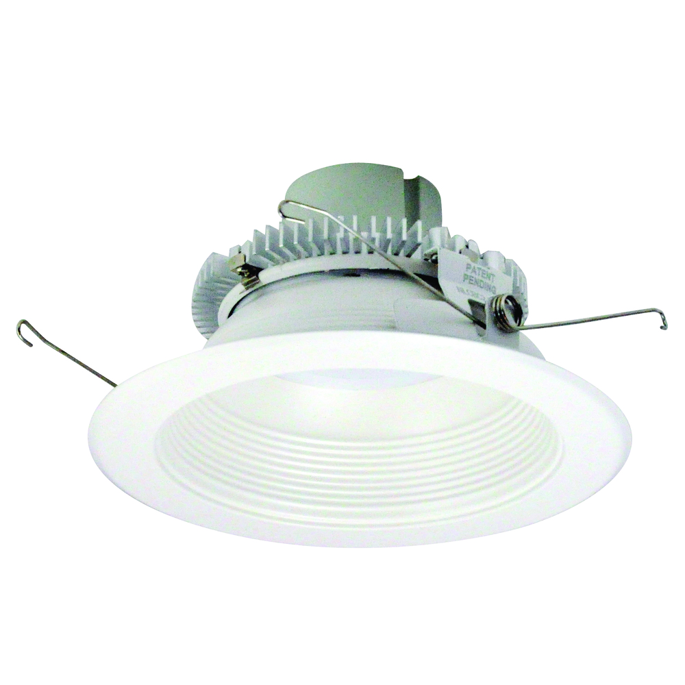 6" Cobalt Click Round Retrofit Baffle, 750lm / 10W, 3000K, White Baffle / White Flange,