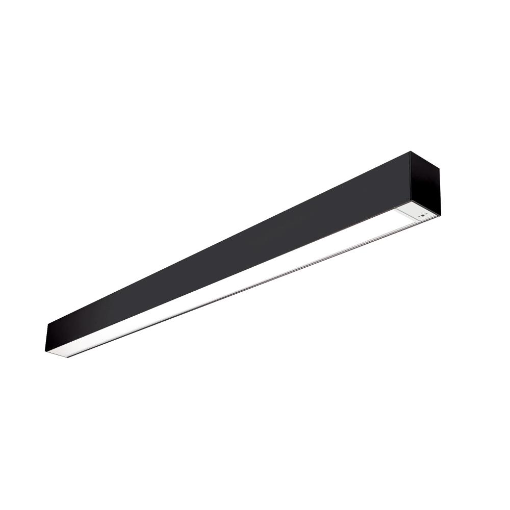 8' L-Line LED Indirect/Direct Linear, 12304lm / Selectable CCT, Black Finish, with EM & Motion