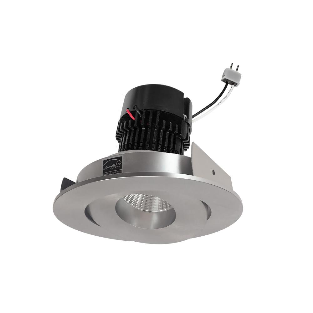 4" Pearl Low Voltage LED Round Adjustable Gimbal Retrofit, 1050lm / 11W, 2700K, Natural Metal