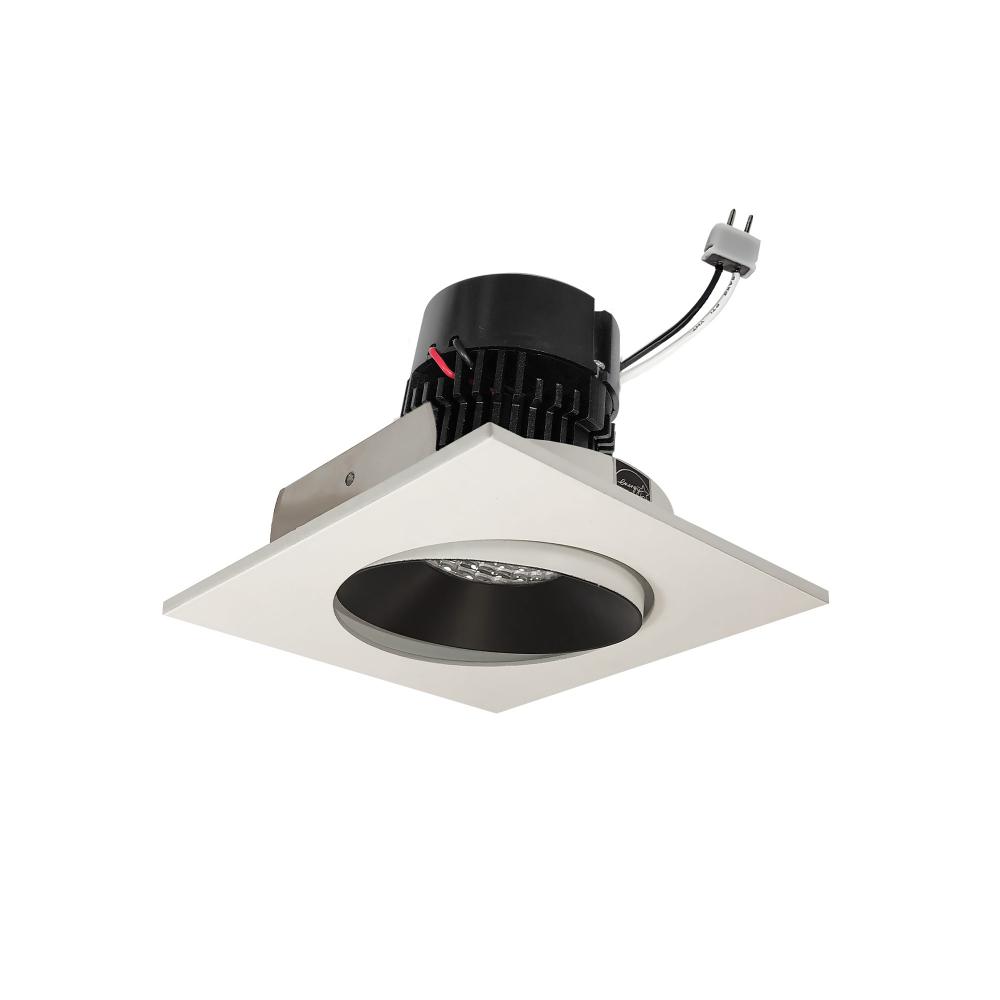 4" Pearl Low Voltage LED Square Adjustable Cone Retrofit, 1200lm / 11W, 3500K, Black Reflector /