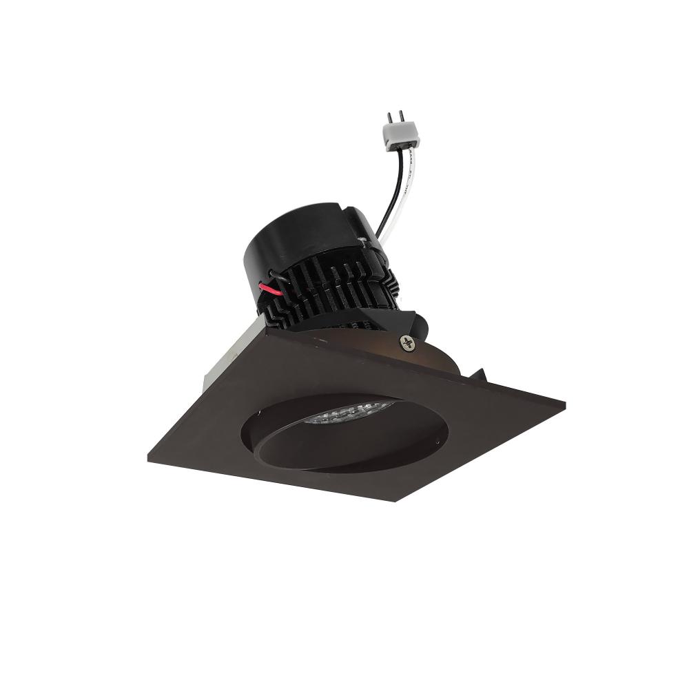 4" Pearl Low Voltage LED Square Adjustable Cone Retrofit, 1200lm / 11W, 2700K, Bronze Reflector