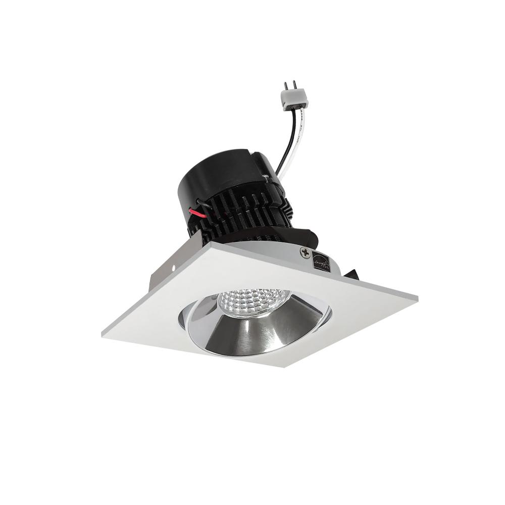 4" Pearl Low Voltage LED Square Adjustable Cone Retrofit, 1200lm / 11W, 2700K, Specular Clear