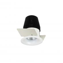 Nora NIOB-1RNB27XMPW - 1" Iolite LED BWF Round Bullnose, 600lm, 2700K, Matte Powder White Reflector / Matte Powder