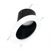 Nora NLRS-6S11L130B - 6" Super Sloped LED Retrofit Reflector, 1200lm / 16W, 3000K, Black Reflector / White Flange