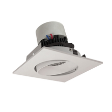 Nora NPR-4SC27XWW - 4" Pearl LED Square Adjustable Cone Retrofit, 1000lm / 12W, 2700K, White Reflector / White