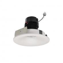 Nora NPRLV-4RNB30XWW - 4" Pearl Low Voltage LED Round Bullnose Retrofit, 1200lm / 11W, 3000K, White Finish