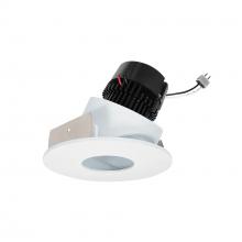 Nora NPRLV-4RPHA40XMPW - 4" Pearl Low Voltage LED Round Adjustable Pinhole Retrofit, 950lm / 11W, 4000K, Matte Powder