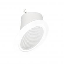 Nora NTM-617/45W - 6" Super Sloped Baffle Trim, White Baffle / White Flange