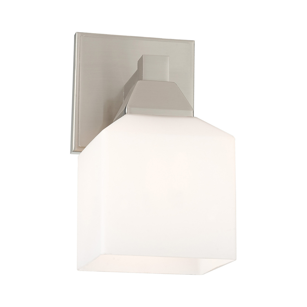 1 Lt Brushed Nickel Wall Sconce