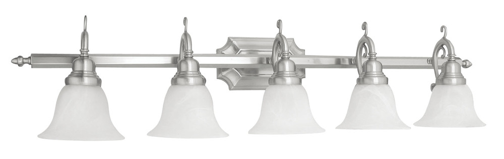 5 Light Brushed Nickel Bath Light