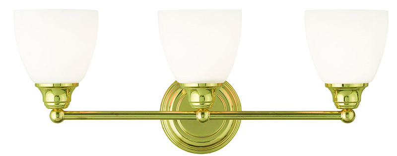 3 Light Polished Brass Bath Light