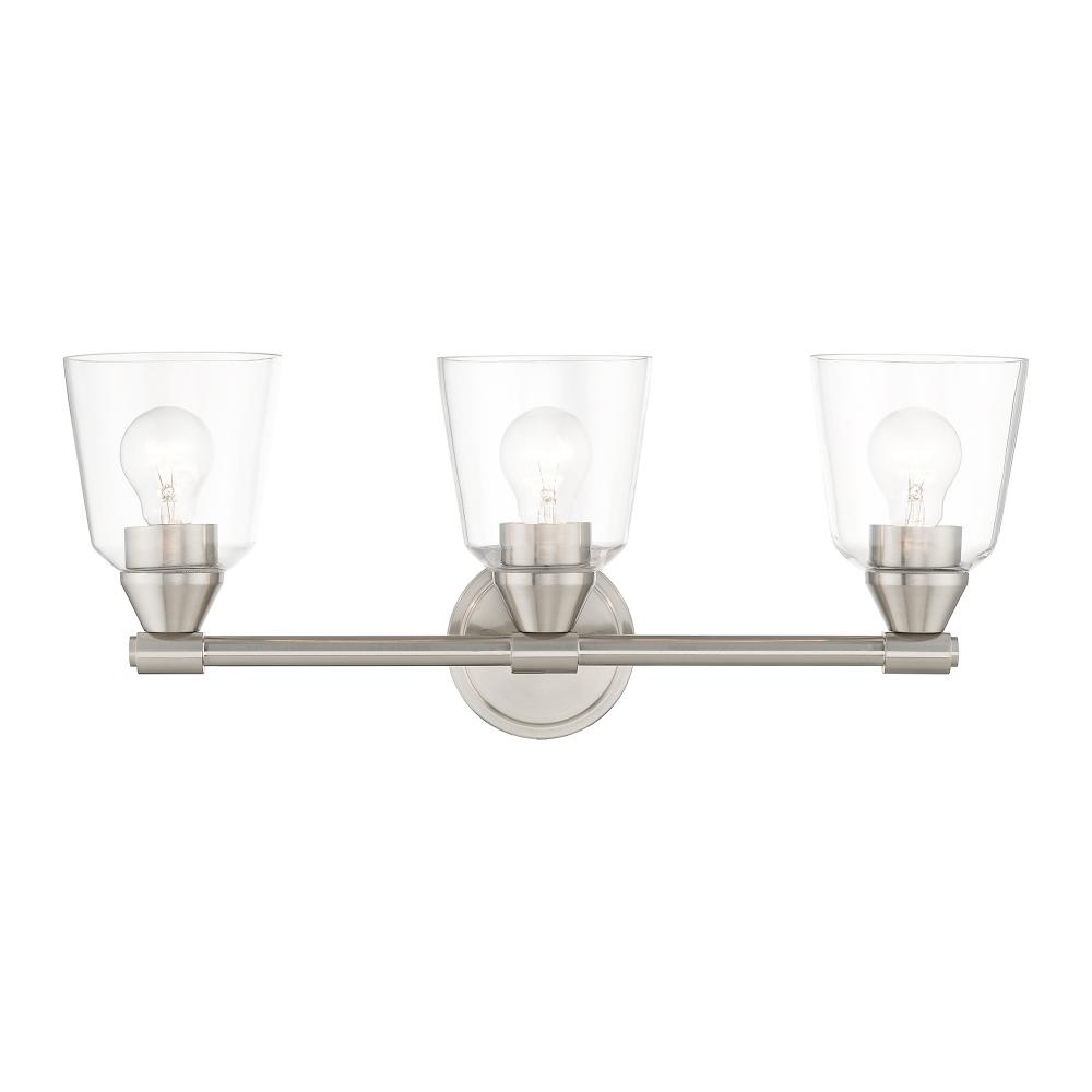 3 Light Brushed Nickel Vanity Sconce