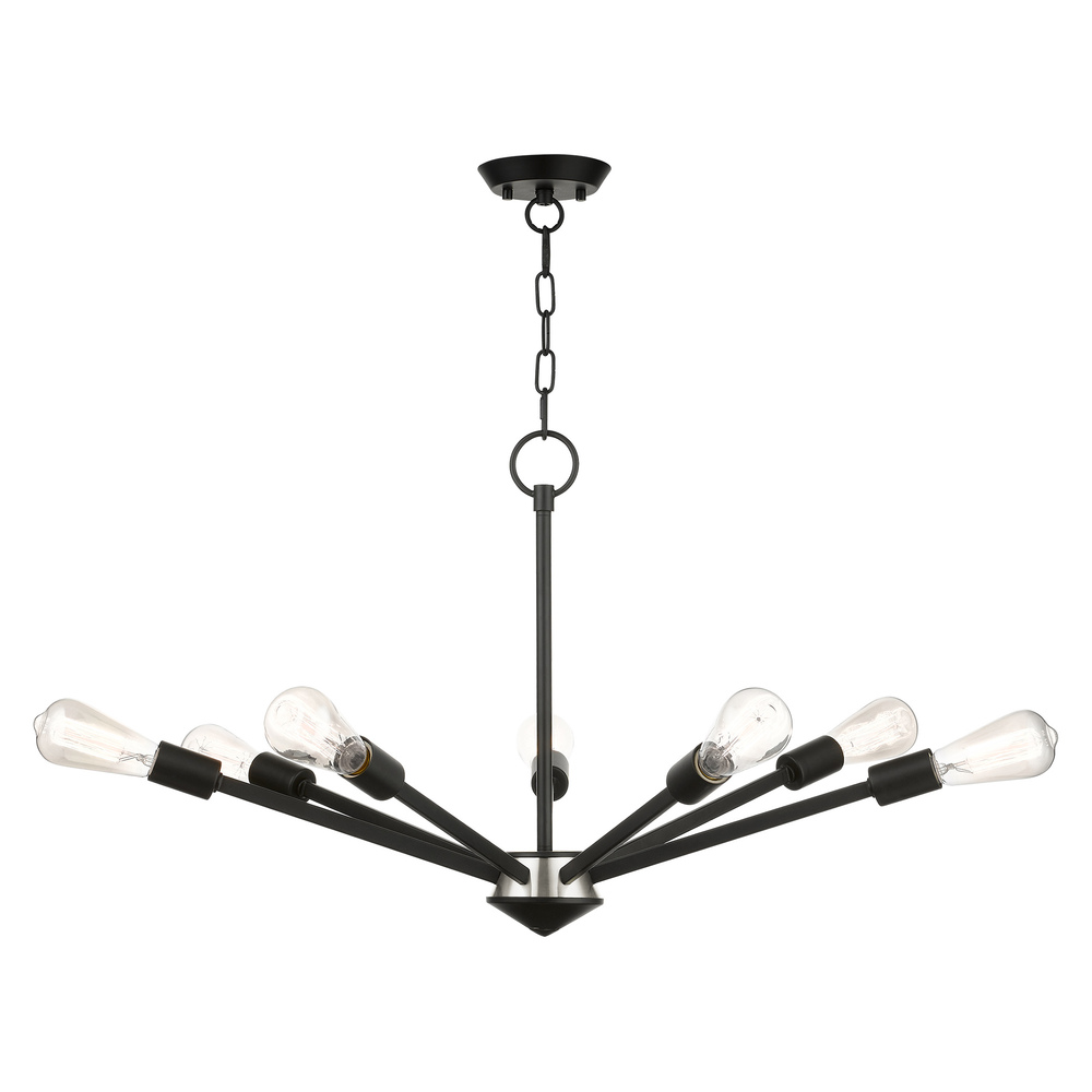 7 Lt Black Chandelier