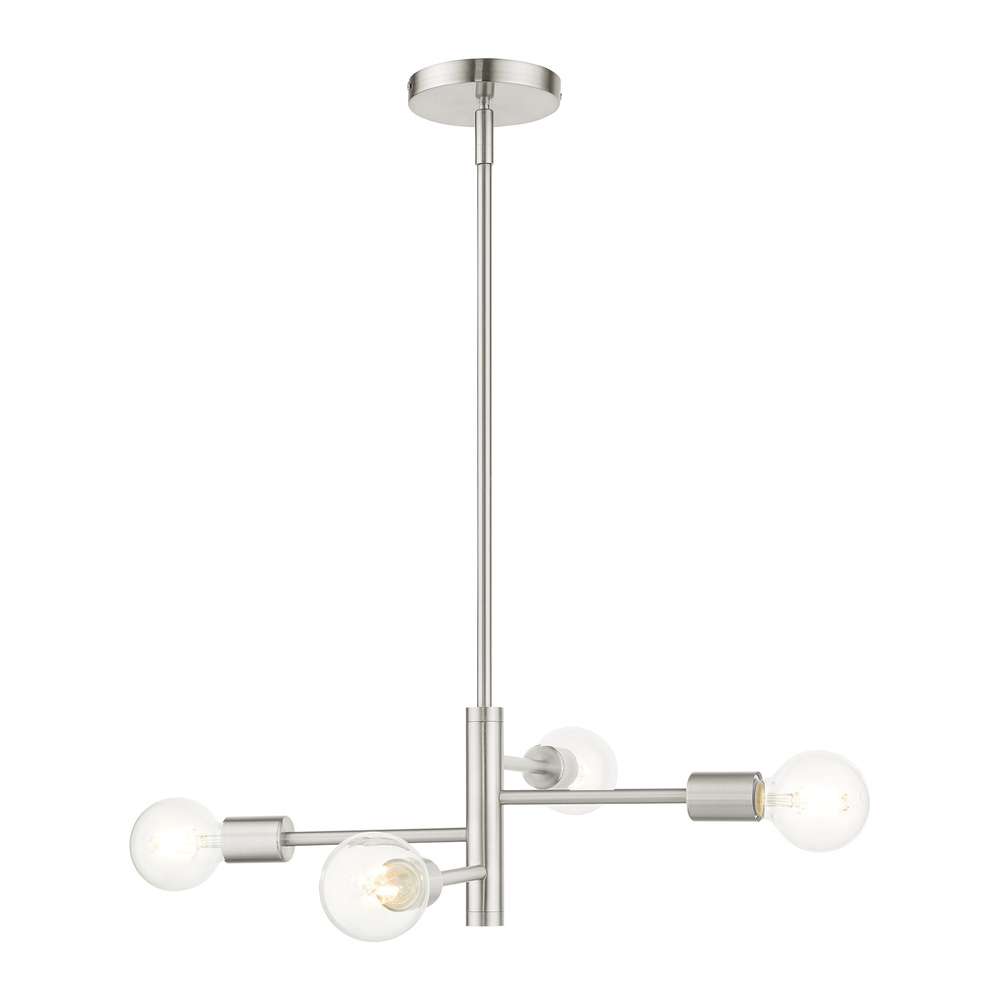 4 Lt Brushed Nickel Chandelier