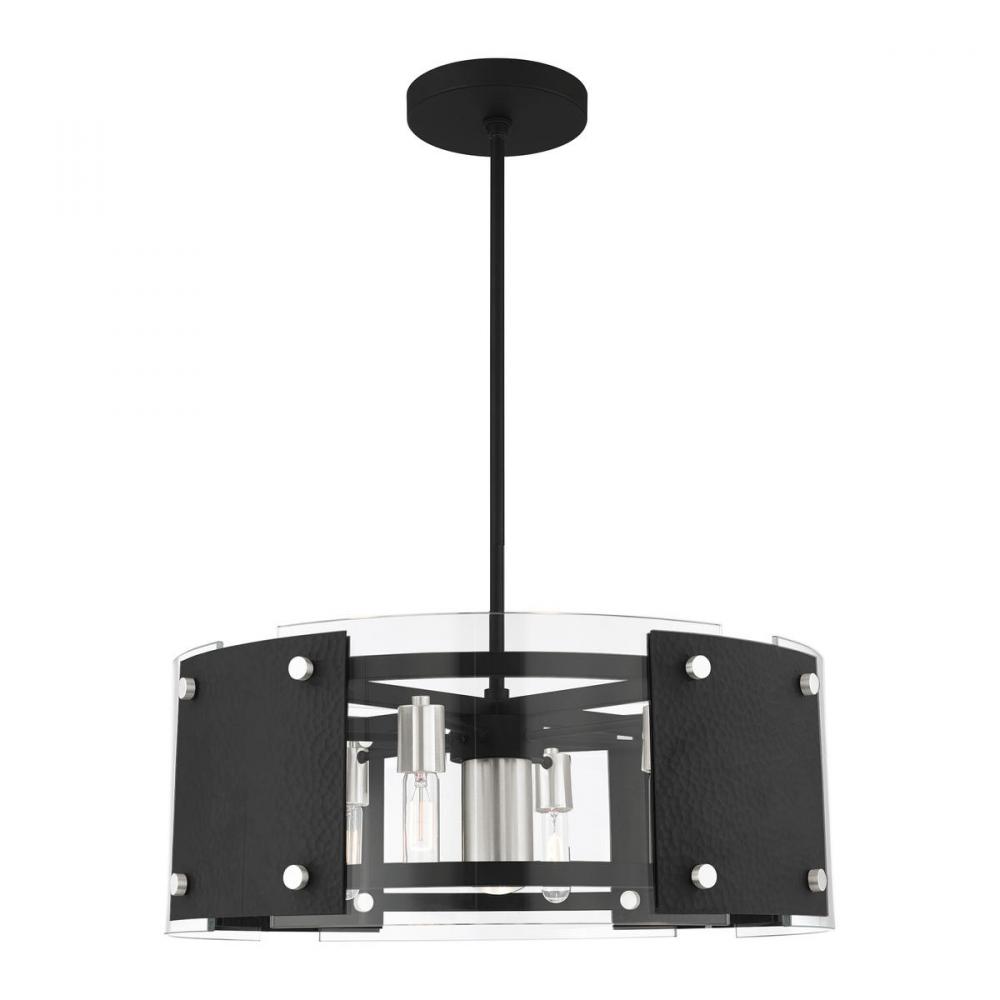 7 Lt Black Pendant Chandelier