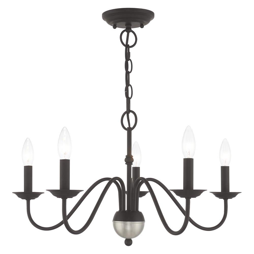 5 Lt Black Chandelier