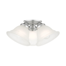 Livex Lighting 40727-81 - 3 Lt Painted Satin Nickel Flush Mount