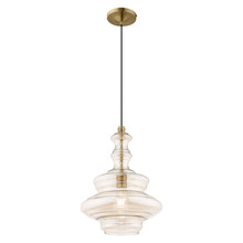 Livex Lighting 41224-01 - 1 Lt Antique Brass Mini Pendant