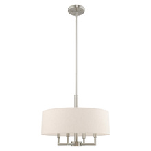 Livex Lighting 42604-91 - 4 Lt Brushed Nickel Pendant Chandelier