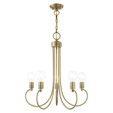 Livex Lighting 42925-01 - 5 Lt Antique Brass Chandelier