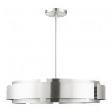 Livex Lighting 49418-91 - 7 Lt Brushed Nickel Pendant Chandelier