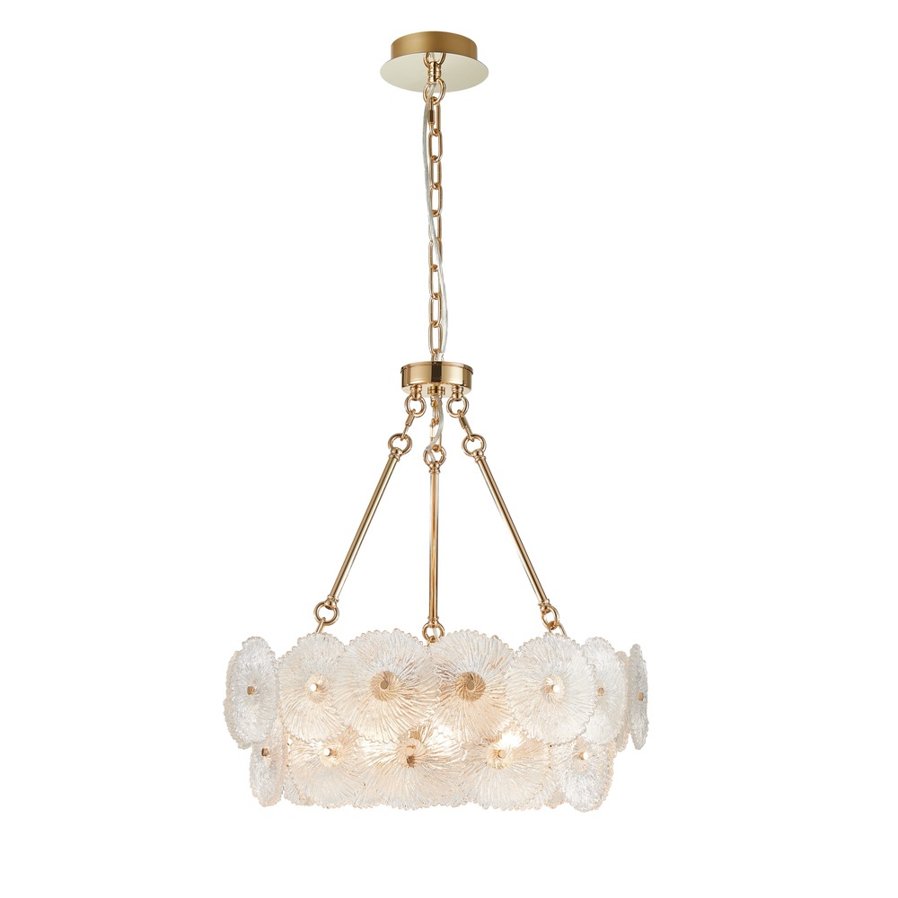 Bloom Collection 15-Light Chandelier Brass