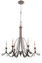 Kalco 5106RM - Keller 6 Light Chandelier