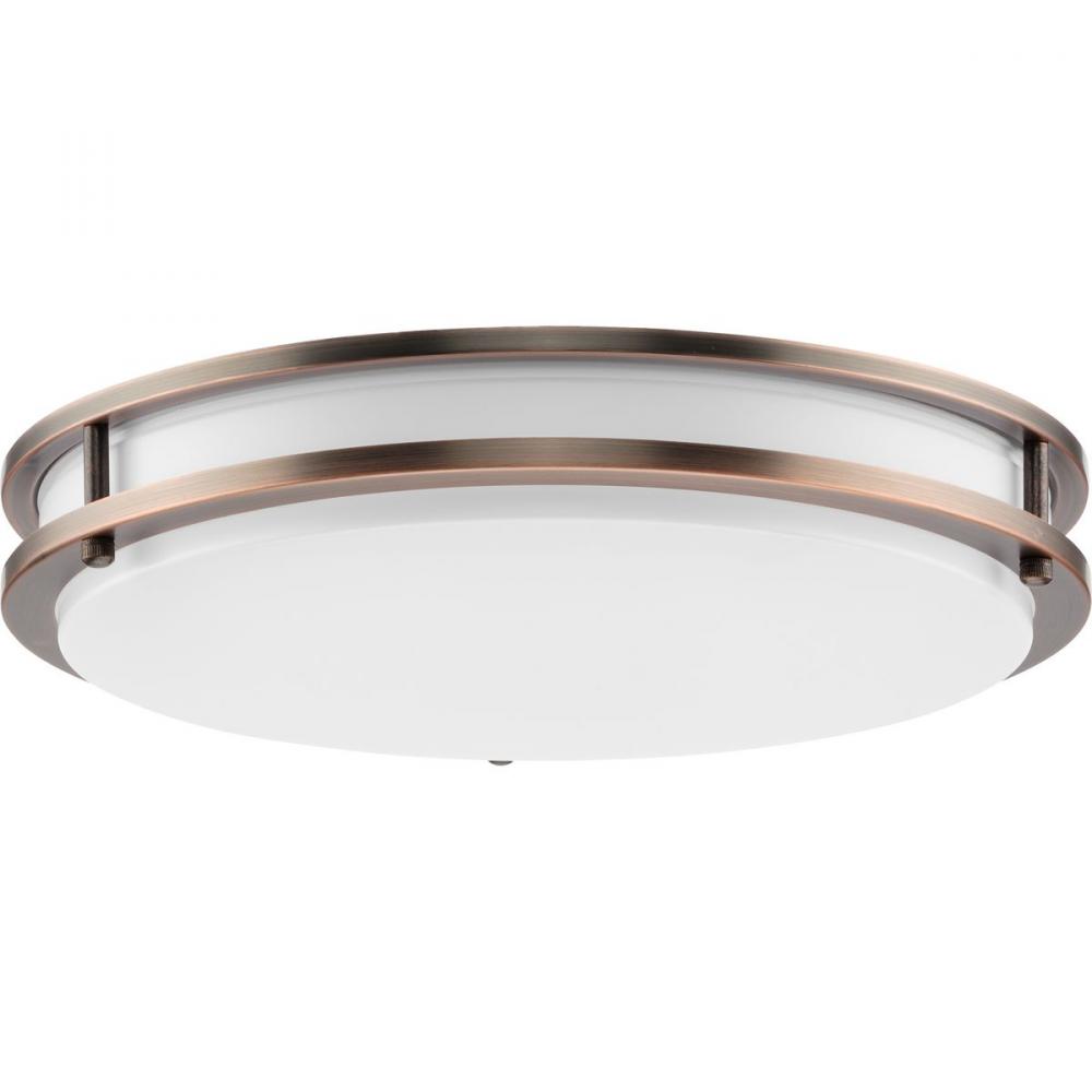 Abide Collection 5-CCT Integrated LED Urban Bronze Contemporary 14" Medium Flush Mount Light