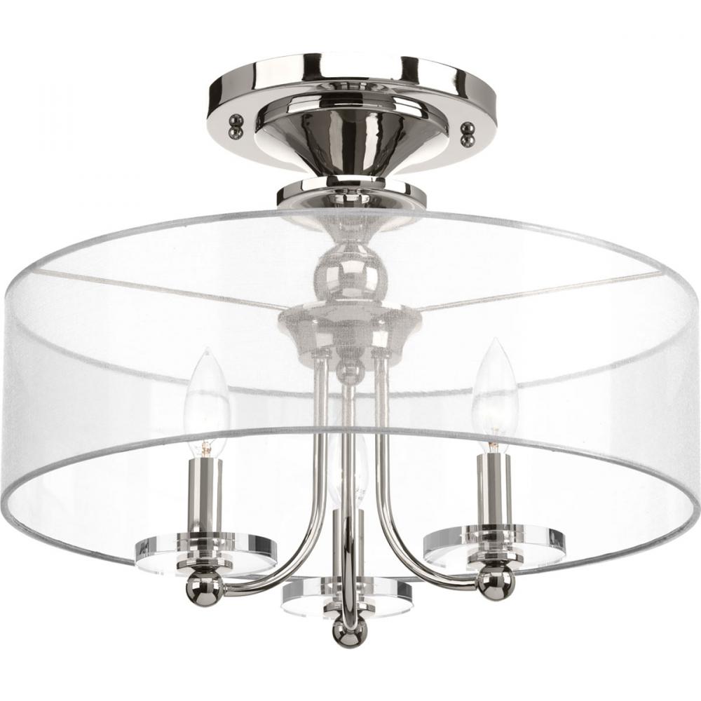 Marche' Collection Three-Light Semi-Flush Convertible