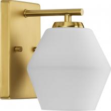 Progress P300430-191 - Copeland Collection One-Light Brushed Gold Mid-Century Modern Vanity Light