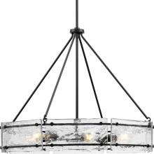 Progress P400355-31M - Rivera Collection Six-Light Matte Black Luxe Industrial Chandelier