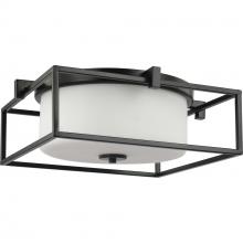 Progress P350171-031 - Chadwick Collection Two-Light Black 15-3/8" Flush Mount