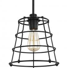 Progress P500281-031 - Chambers Collection One-Light Matte Black Farmhouse Pendant Light