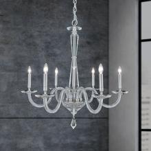 Schonbek 1870 S9230-702O - Habsburg 6 Light 120V Chandelier in Polished Chrome with Clear Optic Crystal