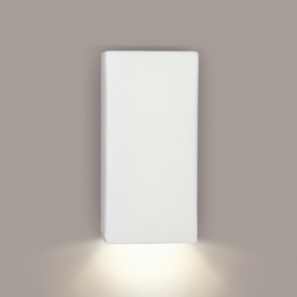 Gran Timor Downlight Wall Sconce: White Crackle