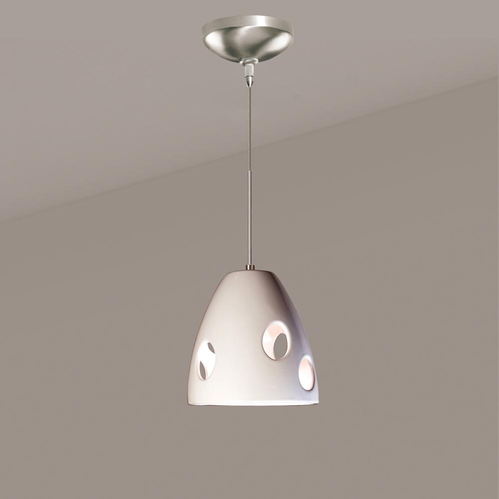 Milano Low Voltage Mini Pendant White Gloss (12V Dimmable MR16 LED (Bulb included))