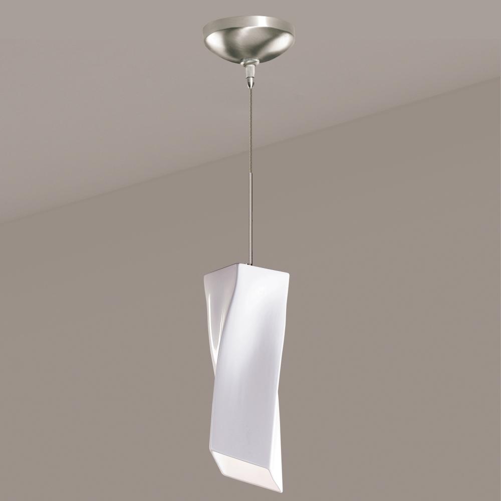 Twister Low Voltage Mini Pendant White Gloss (12V Dimmable MR16 LED (Bulb included))