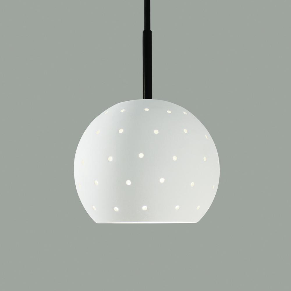 Lunar Mini Pendant: Pinot Noir (Black Cord & Canopy)