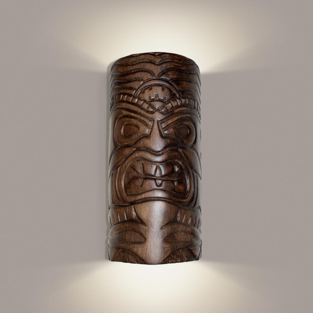 Tiki Wall Sconce Dark Teak