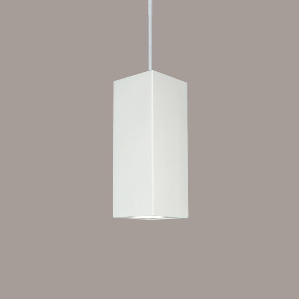 Timor Pendant: Cream Satin (E26 Base Dimmable LED (Bulb included)) (White Cord & Canopy)