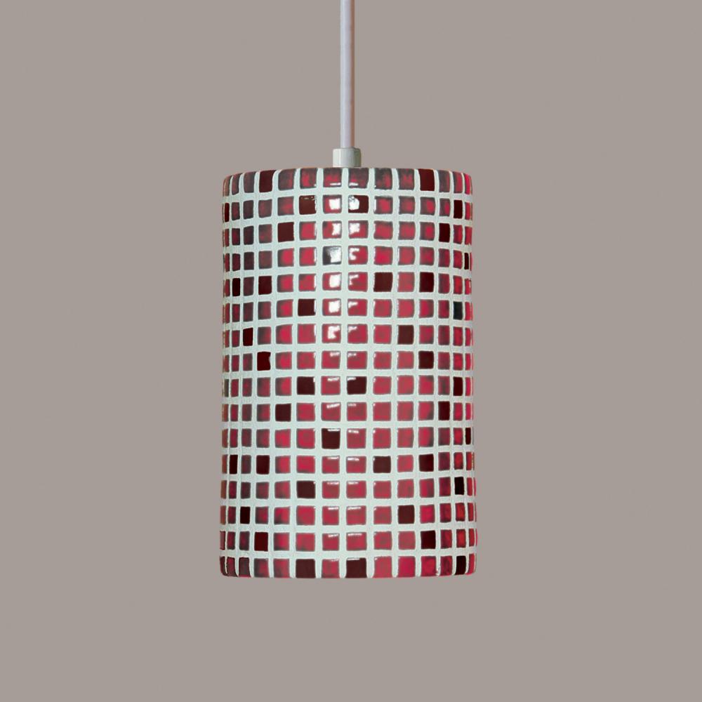 Confetti Pendant Matador Red (Black Cord & Canopy)