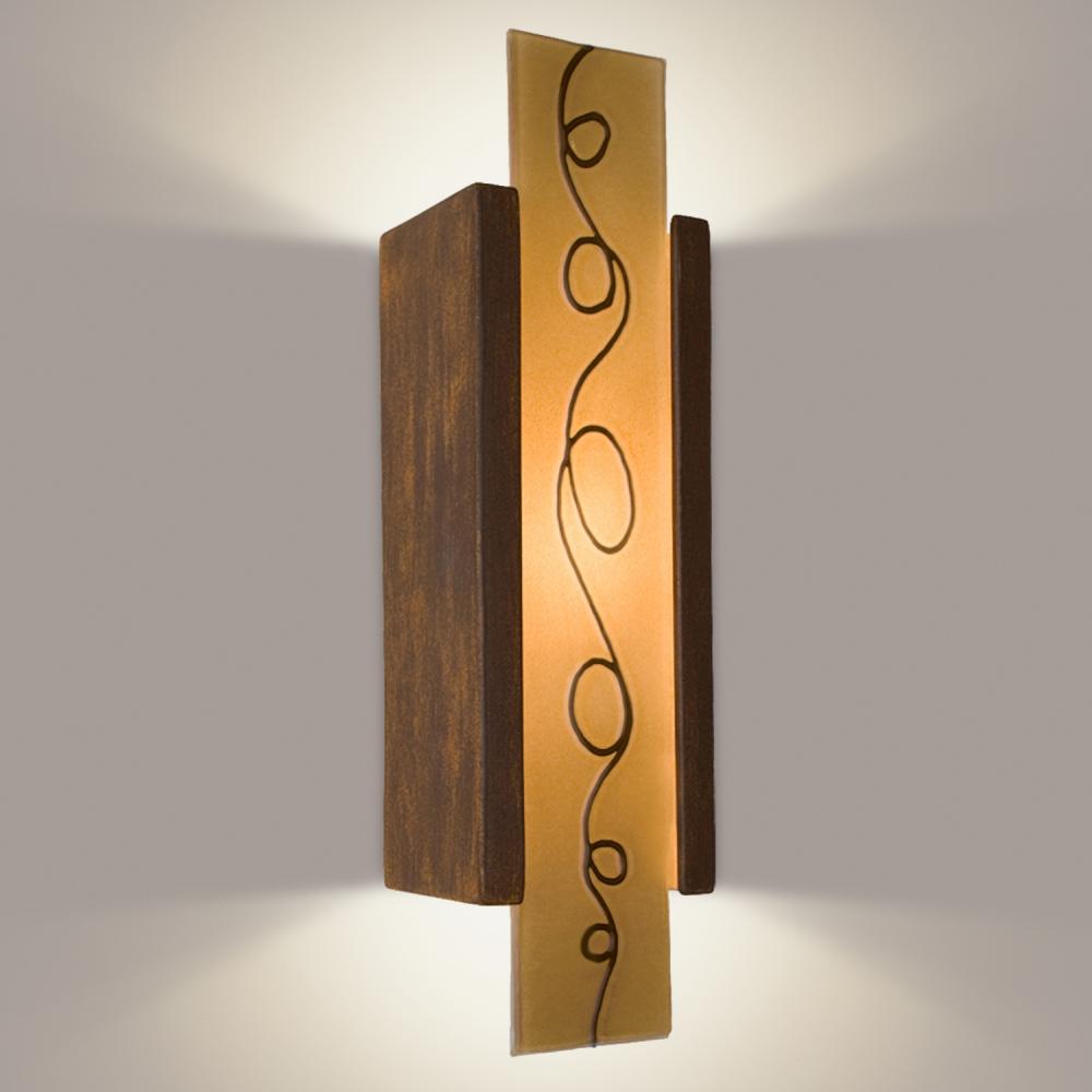 Squiggle Wall Sconce Butternut and Caramel