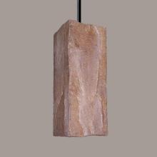 A-19 PN18011-BR-BCC - Stone Pendant Brown (Black Cord & Canopy)