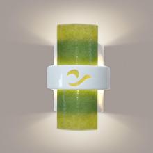 A-19 RE121-WG-LM - South Beach Wall Sconce White Gloss and Lime