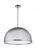 Craftmade P1005BNK-LED - 24.25â€ Diameter Sculptural Statement Metal Mesh Dome Pendant in Brushed Polished Nickel